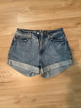 wild fable Light Blue Rolled-Hem Denim Shorts